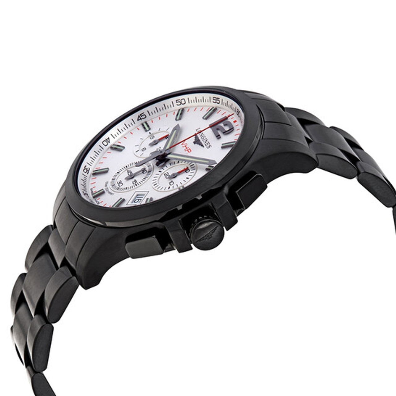 【CPC-L24】一二三 LONGINES Conquest V.H.P. Perpetual Chronograph Quartz Silver