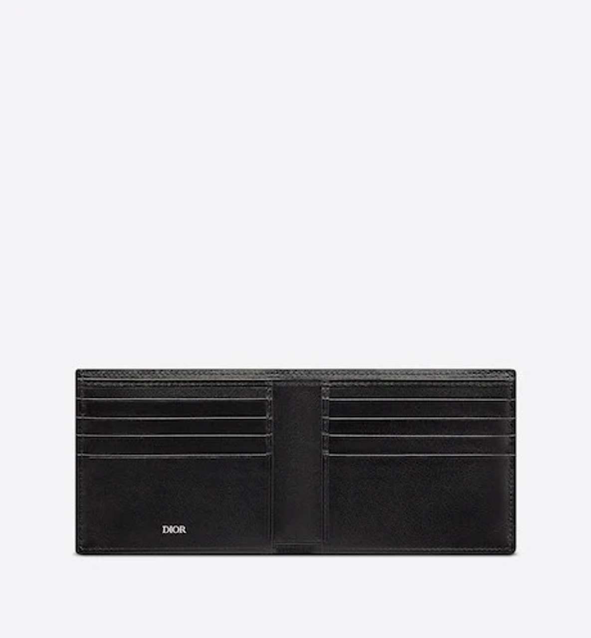 Dior Bi-Fold Wallet Dior Oblique Jacquard Ruthenium/Gray in Canvas