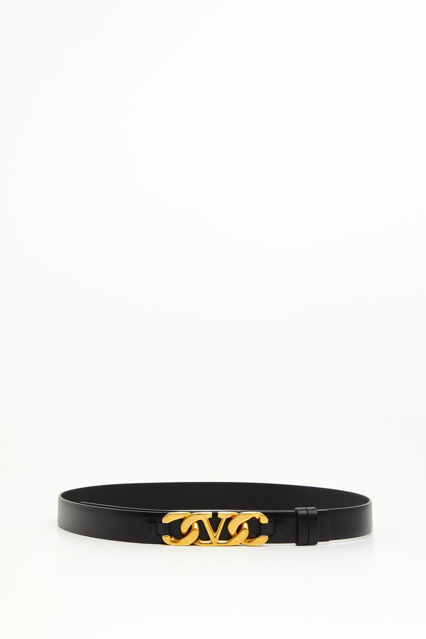 VALENTINOのベルト♪★ VLOGO CHAIN ★ 高さ25mm【多色】 VALENTINO Vlogo Chain Shiny Calfskin Belt 25 Mm