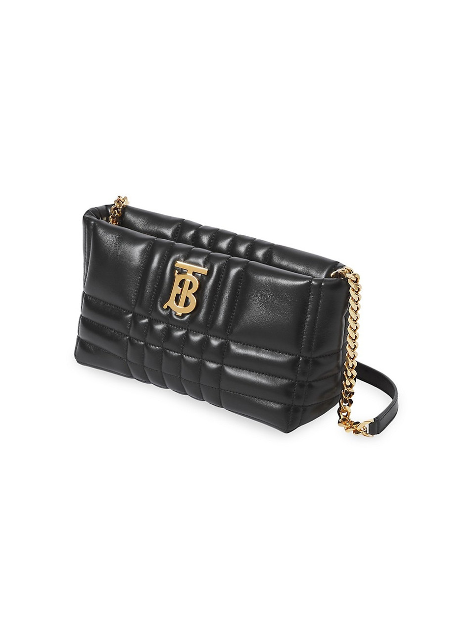 Burberry Lola Quilted Leather Crossbody Bag Black