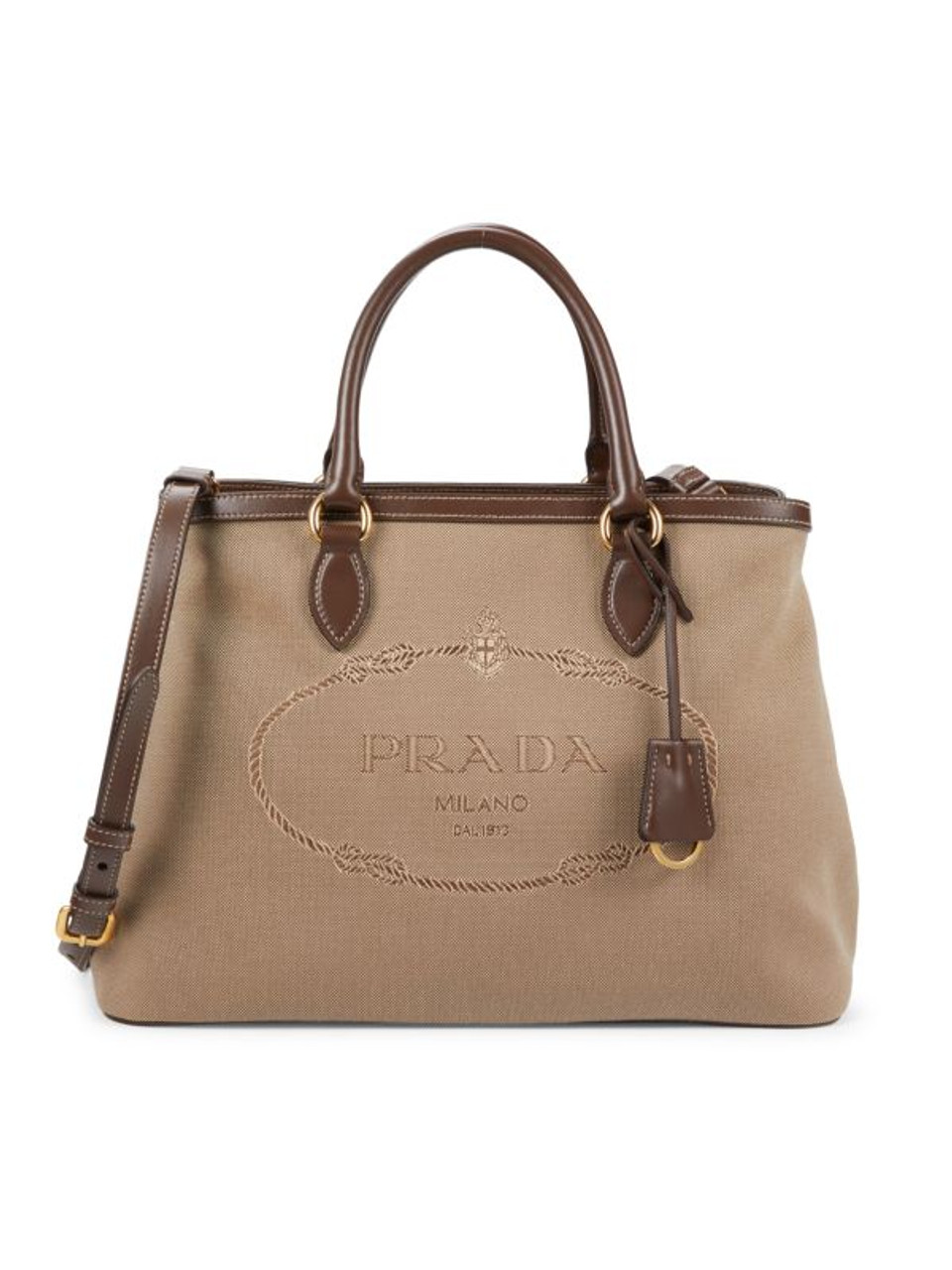 Prada - Men's Brique Brushed Leather Bag - (Black) – DSMNY E-SHOP