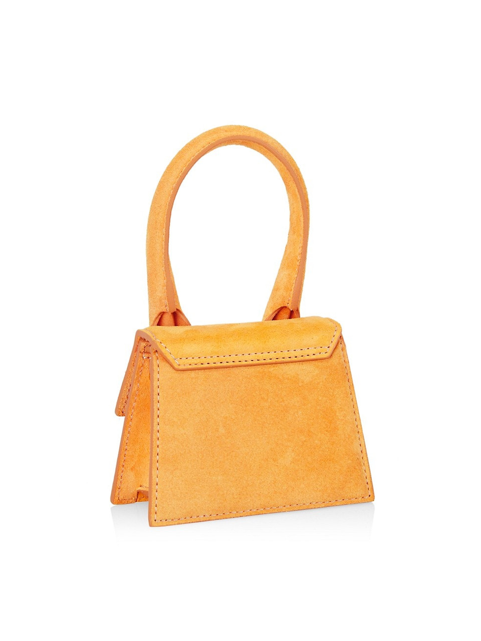 Jacquemus Women Le Chiquito Mini Tote Bag In Orange Suede Leather