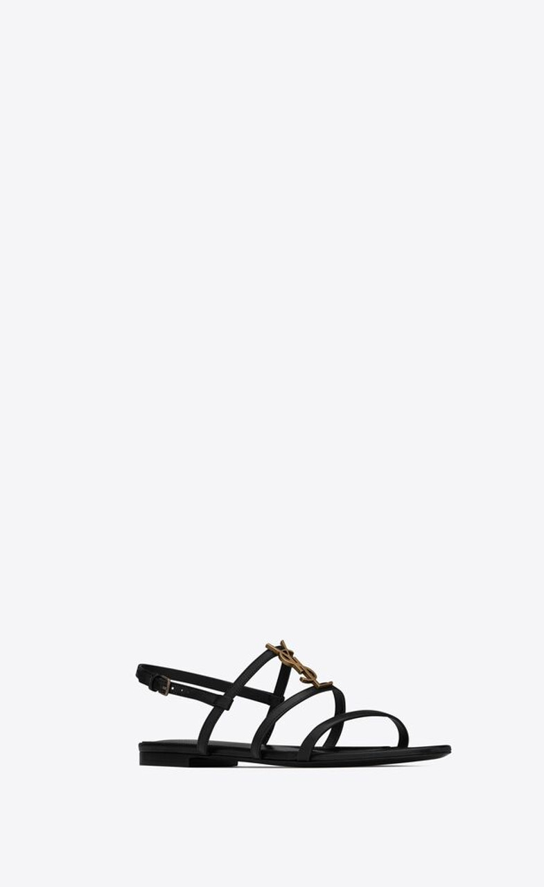 SAINT LAURENT SAINT LAURENT - Saint Laurent Tribute Leather Sandals - Gold  2024 | Buy SAINT LAURENT Online | ZALORA Hong Kong