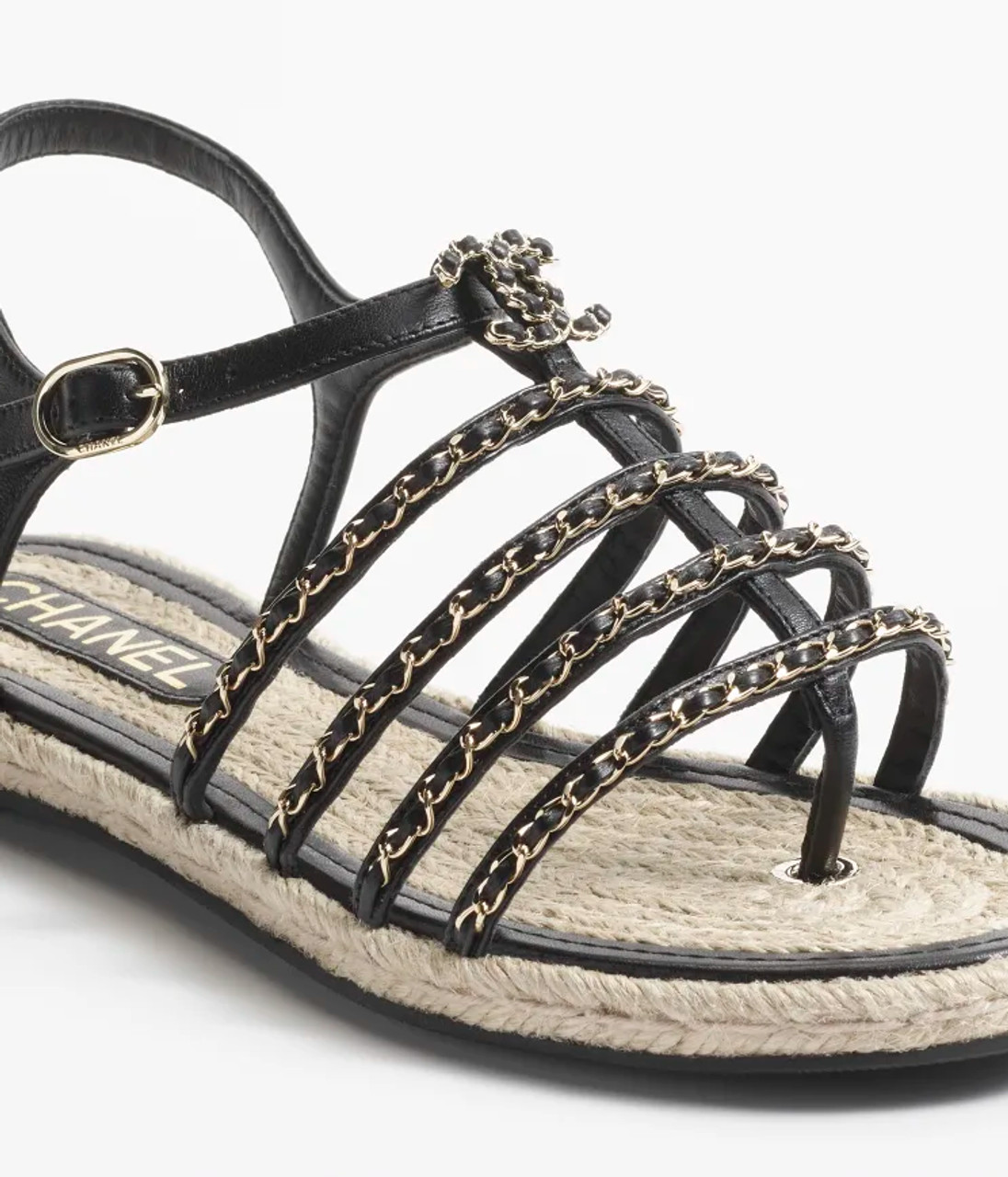 Dad sandals cloth sandal Chanel Black size 39 EU in Cloth - 36822794