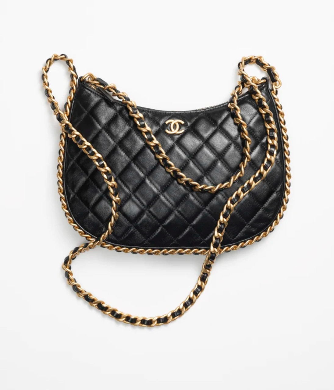 Black Cressida Quilted Trapeze Chain Bag - CHARLES & KEITH IN