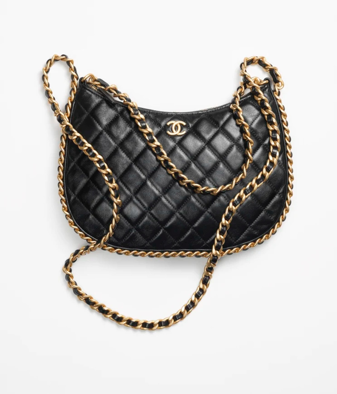 Chanel, Inc. Chanel Evening bag, Shiny aged calfskin & gold-tone metal,  light pink — Fashion
