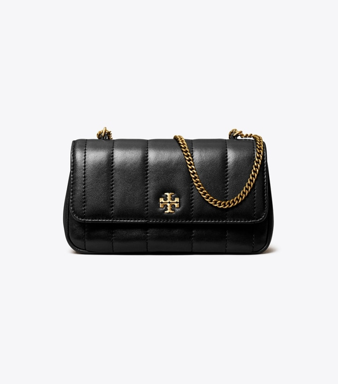 Tory Burch - Kira Small - Dark beige quilted bag in patinated