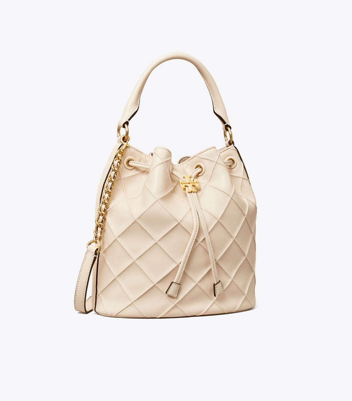 Tory Burch Large Fleming Soft Bucket Bag in Natural