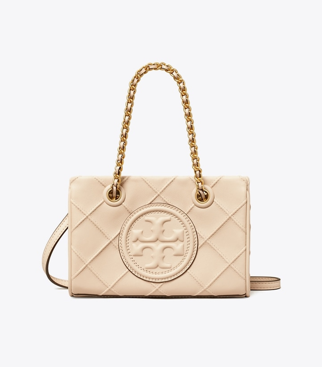 Totes bags Tory Burch - Fleming golden chain black leather tote