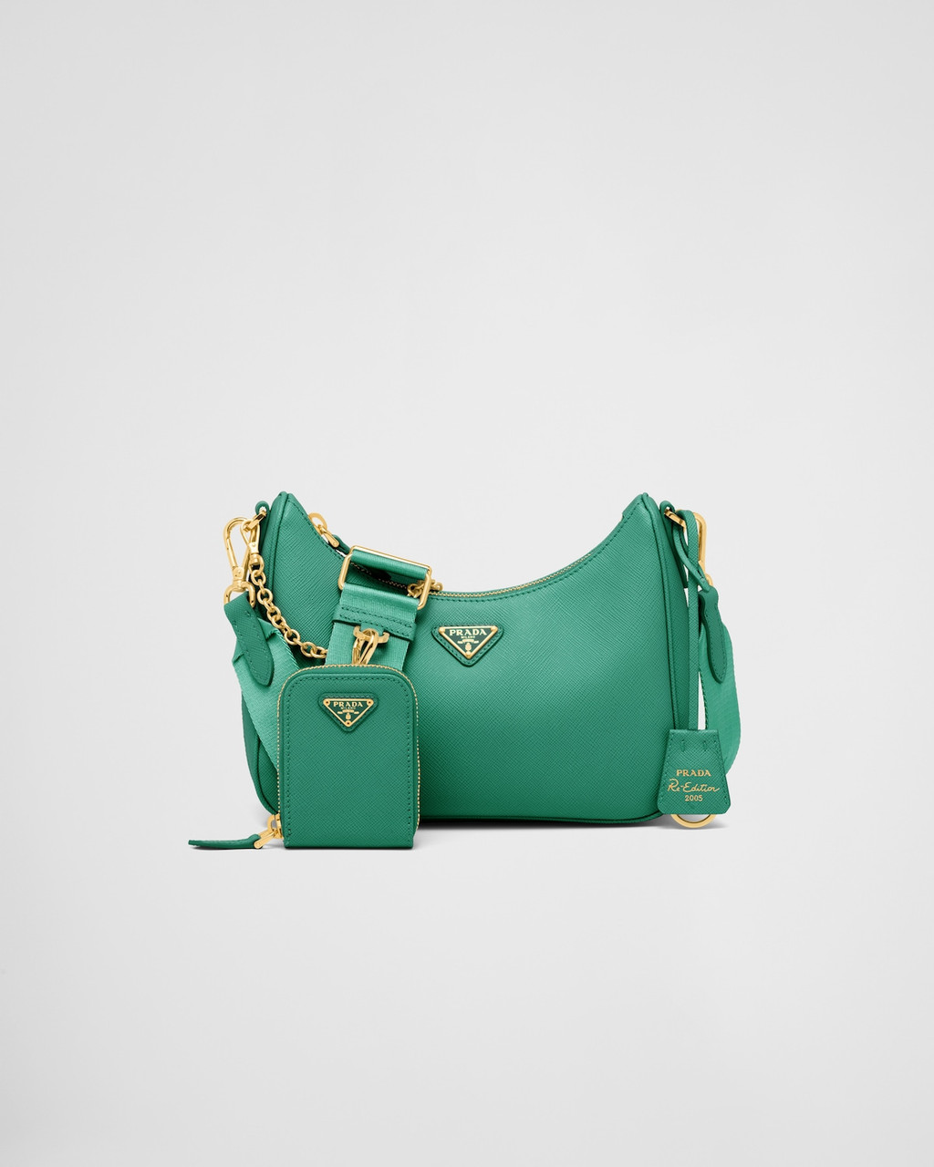 Prada Re-edition 2005 Saffiano Leather Bag in Green