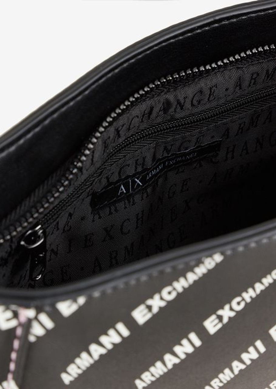 ARMANI EXCHANGE All over logo print shoulder bag