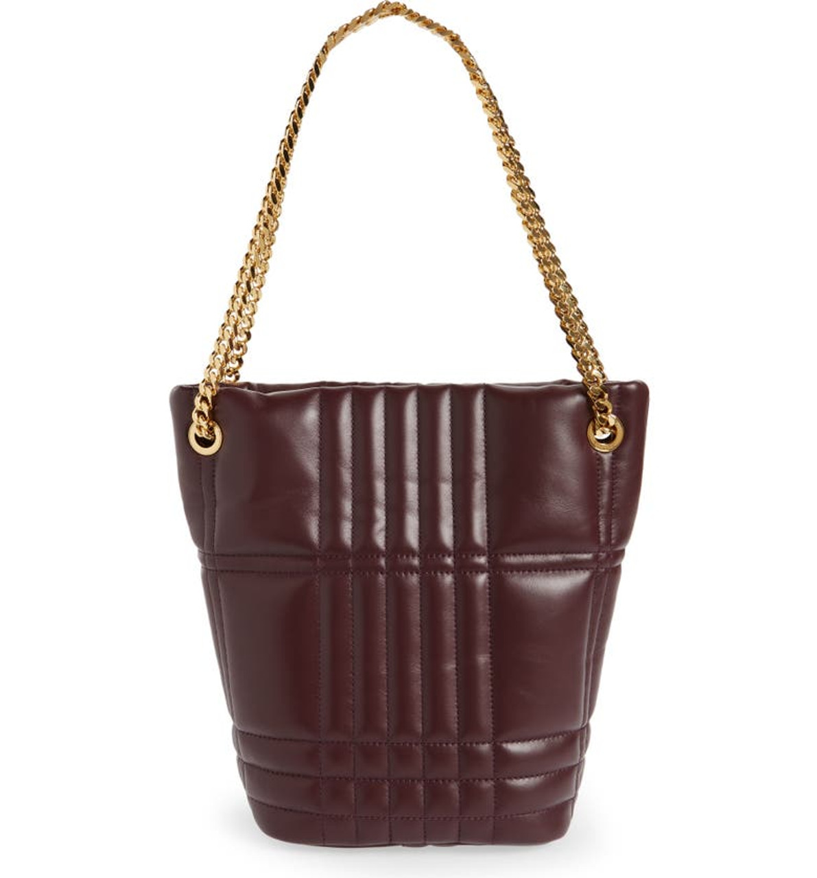 ☆BURBERRY☆Small Quilted Lola Bucket Bag - Pale Vanilla☆ BURBERRY Lambskin Quilted Small Lola Bucket Bag Pale Vanilla
