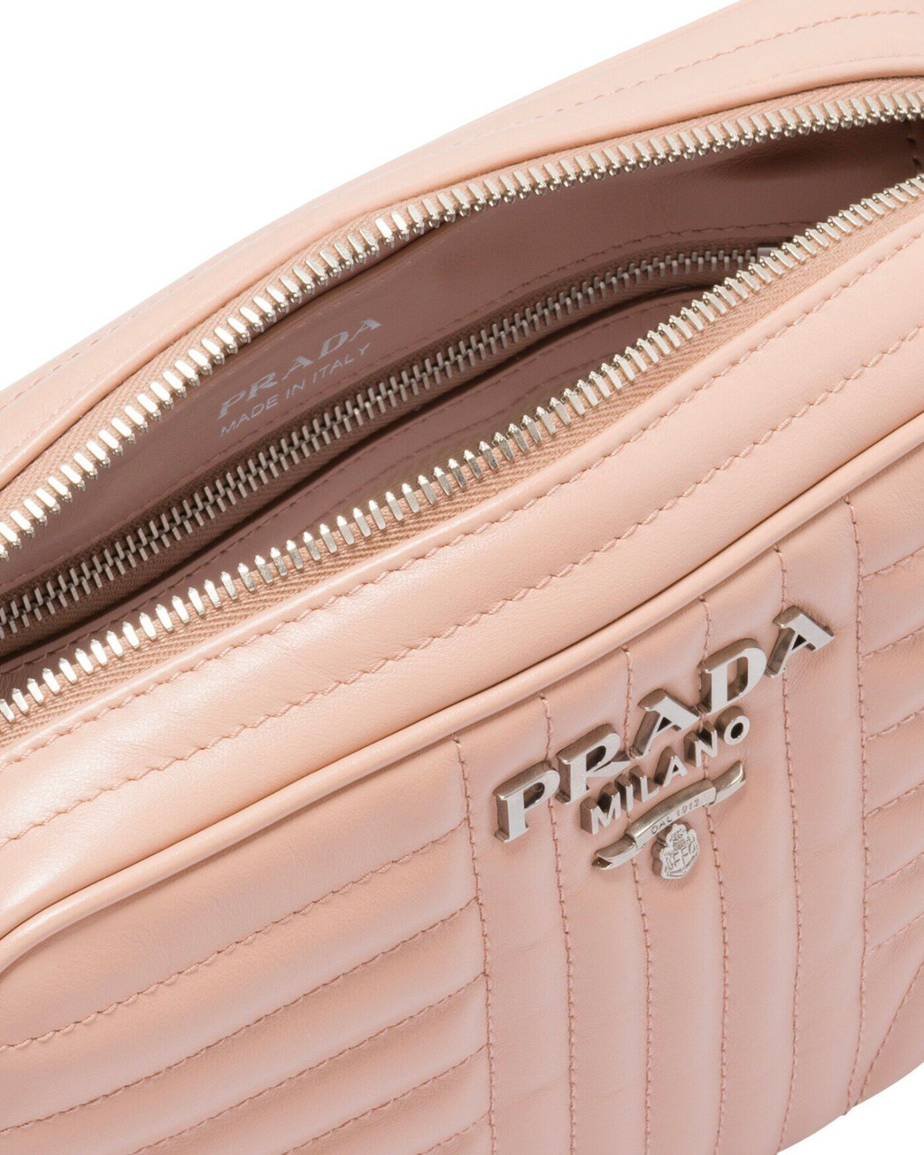 Prada Pink Diagramme Leather Camera Crossbody Bag at 1stDibs