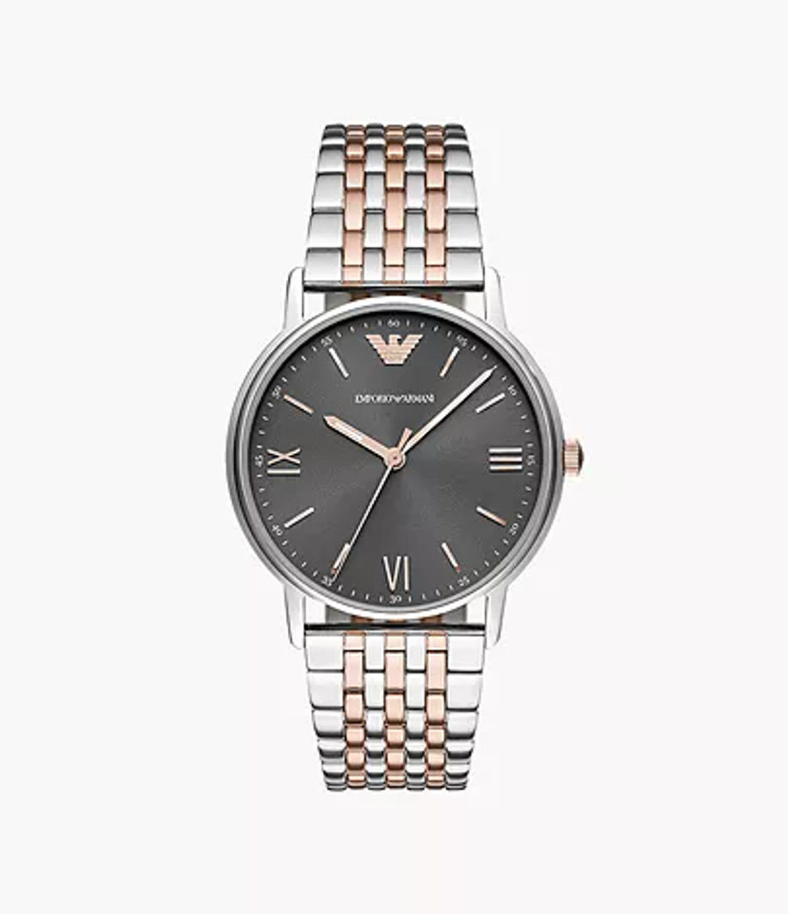 EMPORIO ARMANI Men s Three Hand Two Tone Stainless Steel Watch