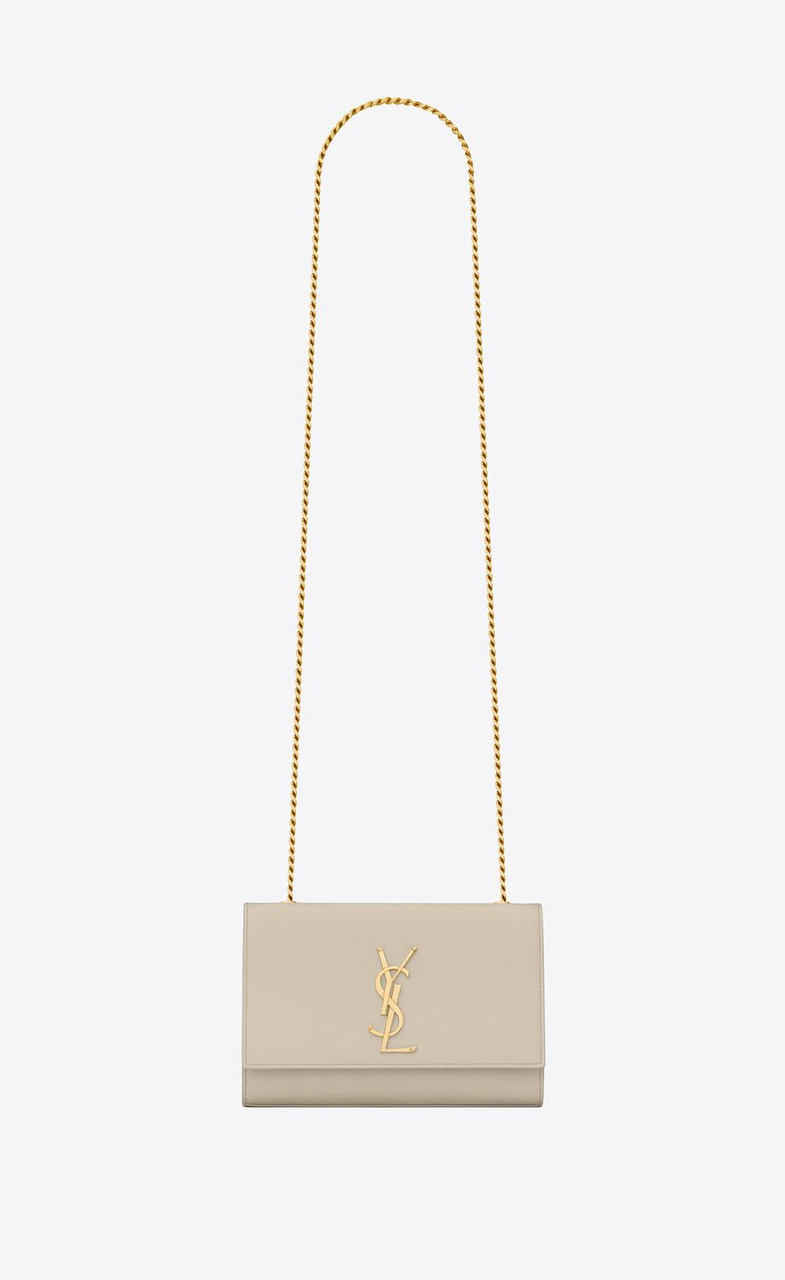 Saint Laurent Kate Small Chain Bag With Tassel in Grain de Poudre