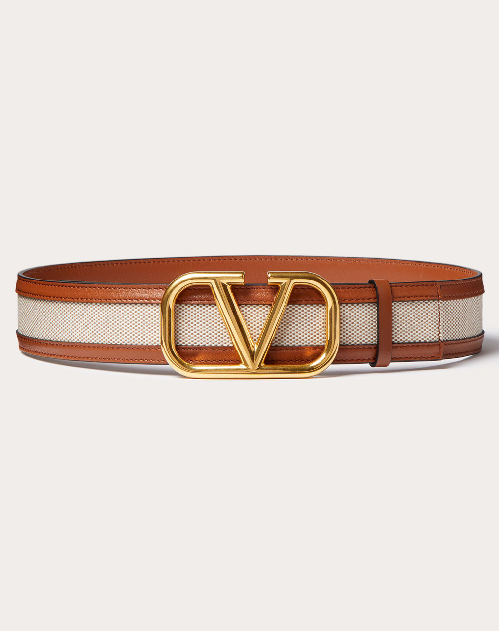 VALENTINO Vlogo Signature Reversible Belt In Shiny Calfskin. Height: 40mm