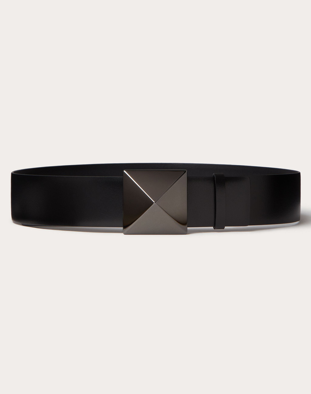 VALENTINOのベルト♪★ ONE STUD★ 高さ40mm【リバーシブル】 VALENTINO One Stud Belt In Shiny Calfskin, Height: 40 Mm