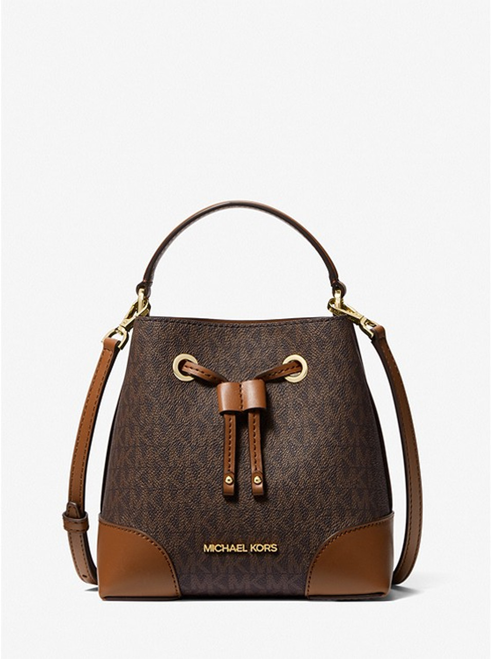 THE BAG REVIEW: MICHAEL KORS MERCER GALLERY EXTRA-SMALL COLOR-BLOCK LOGO  BUCKET CROSSBODY BAG 