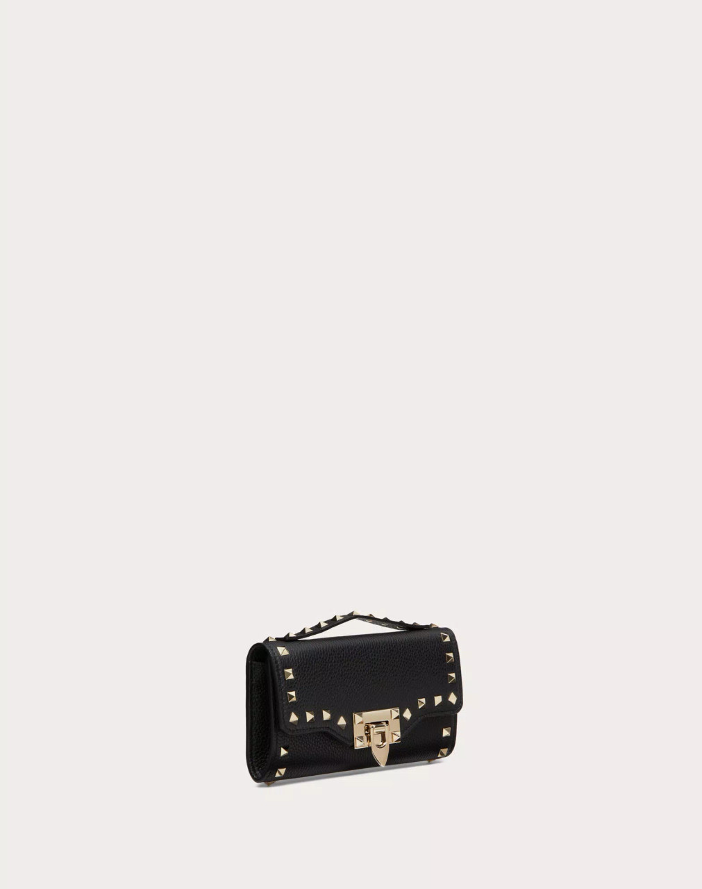 ヘアアクセサリー Valentino Garavani Black Rockstud crossbody wallet VALENTINO Rockstud Leather Wallet On Chain Crossbody Bag
