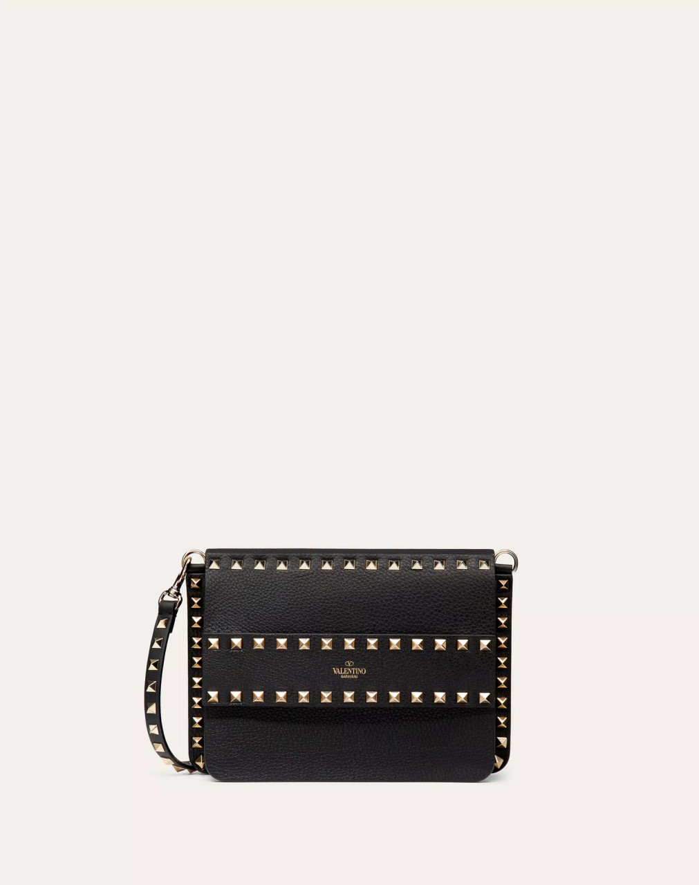 Rockstud mini store calfskin leather crossbody