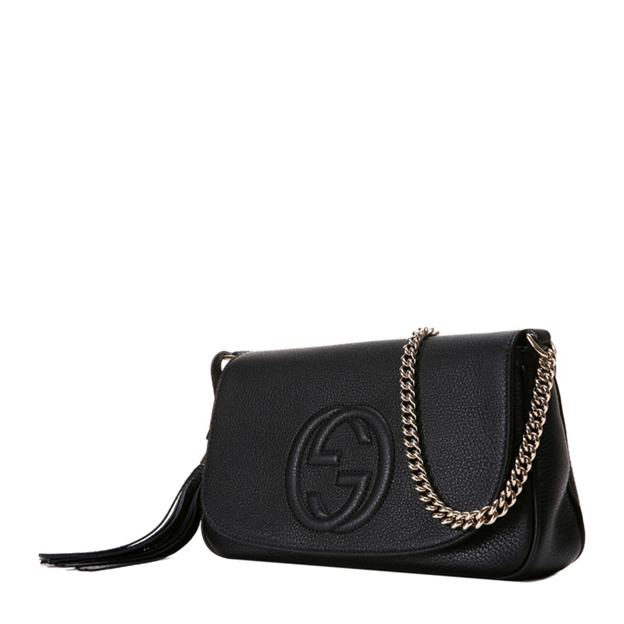 GUCCI Soho Small Leather Disco Bag in Black Leather | COCOON