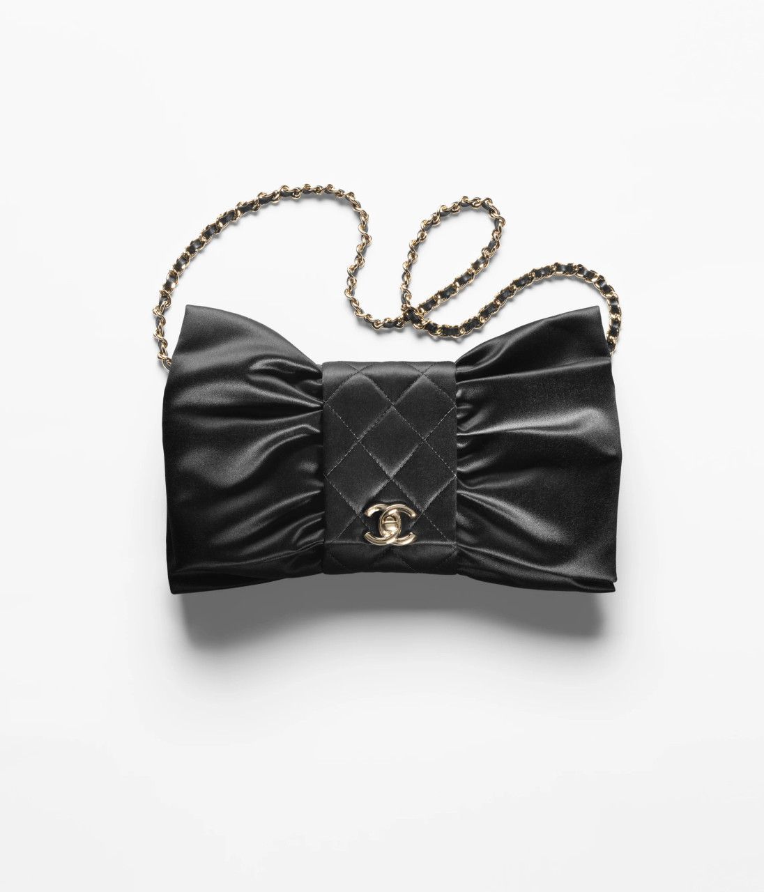 Judith Leiber Gemma Satin Clutch Black