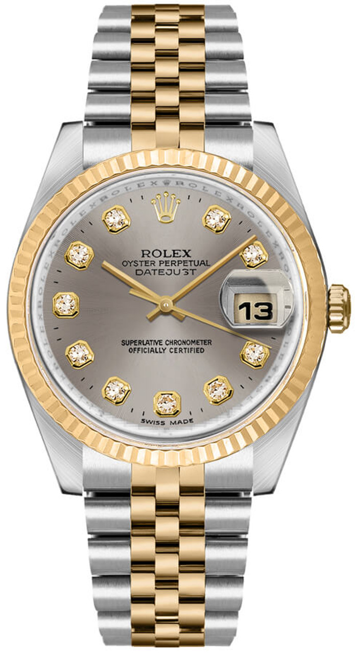 Rolex Datejust 36 Unisex Watch 126233-0037 | Authentic Watches