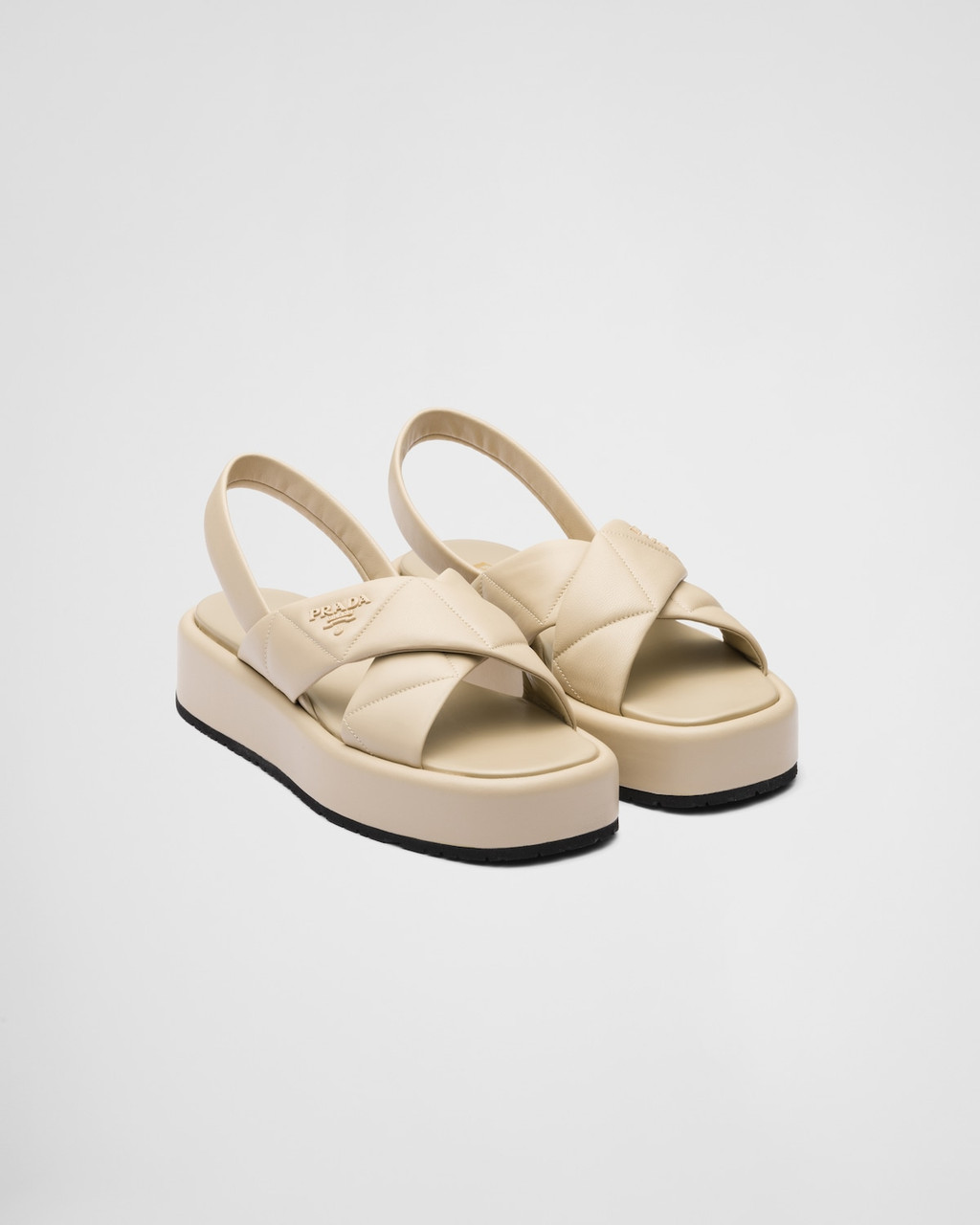 Stradivarius flatform strap sandals in cream | ASOS