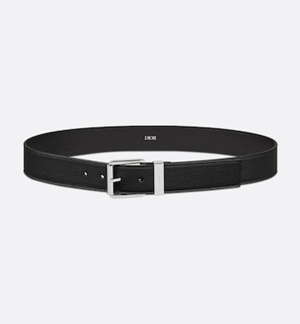 Belt Black Grained Calfskin, 35 MM