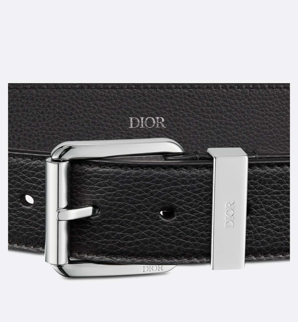 Dior - Belt Dior Gray CD Diamond Canvas and Smooth Calfskin, 40 mm - Size 90 - Men