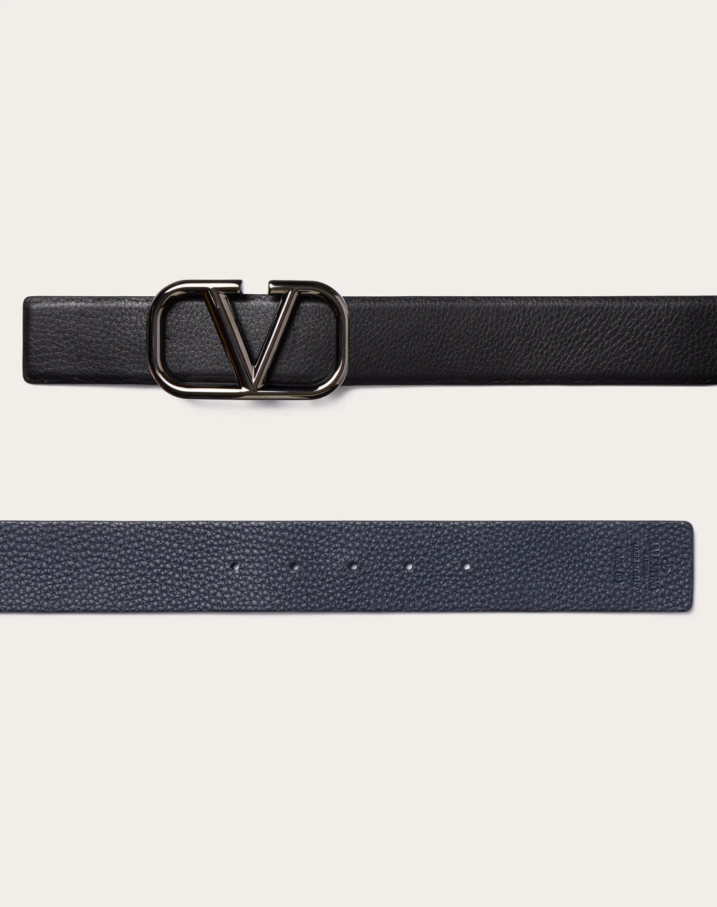 REVERSIBLE VLOGO SIGNATURE BELT IN GLOSSY CALFSKIN 40 MM