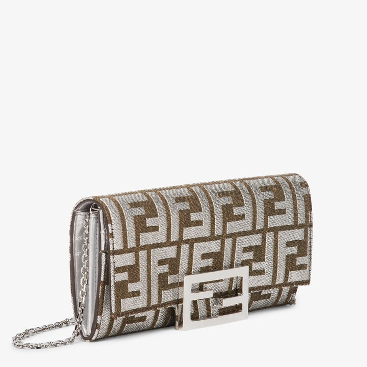 FENDI Baguette Continental Wallet With Chain