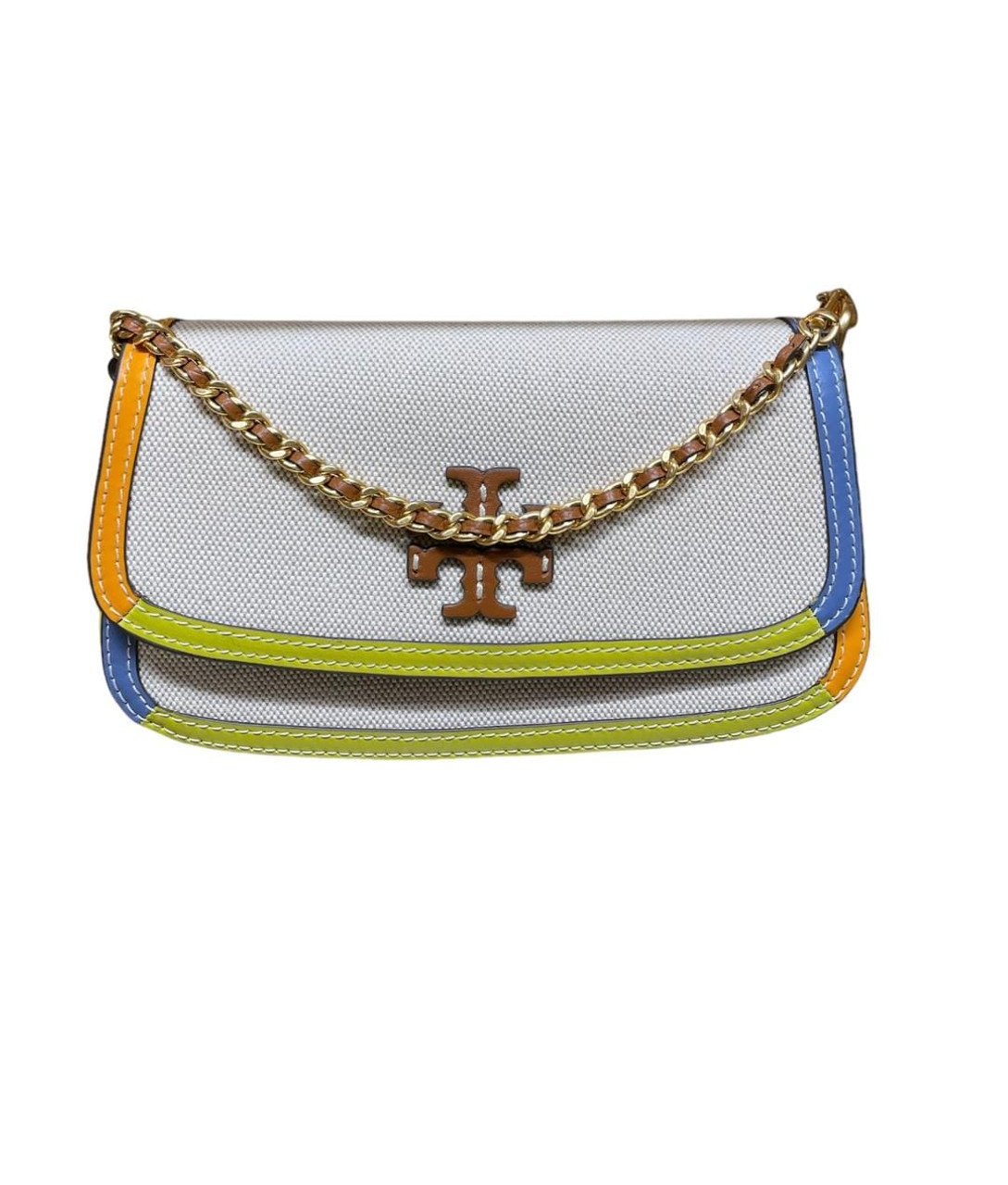 TORY BURCH Britten Canvas Small Adjustable Shoulder Bag