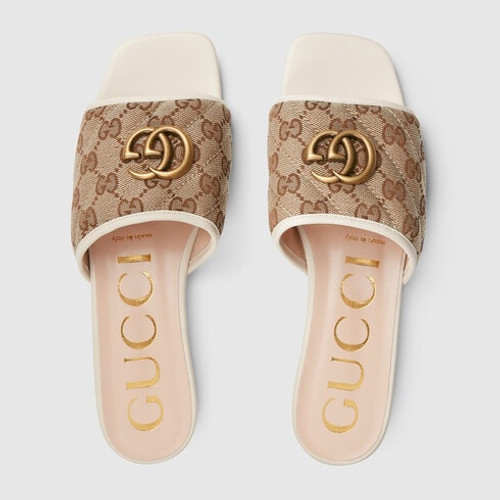 GUCCI Quilted GG canvas mules for women