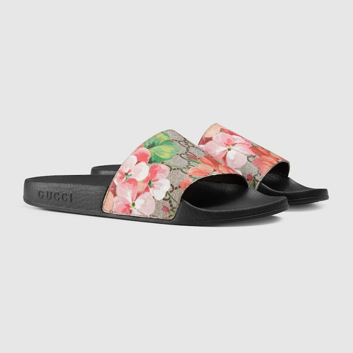 GUCCI Gg Blooms Fabric Mules