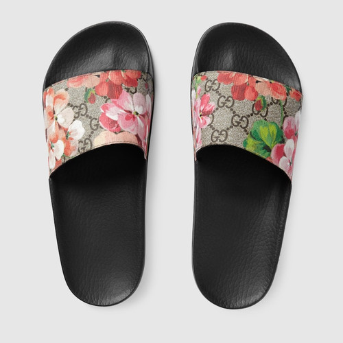 GUCCI Gg Blooms Fabric Mules