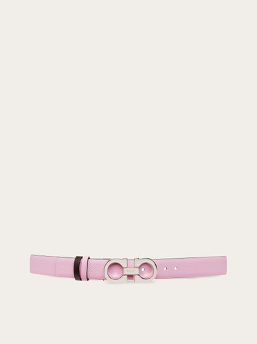 FERRAGAMO Reversible and adjustable Gancini belt -Pink