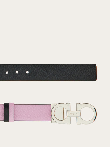 FERRAGAMO Reversible and adjustable Gancini belt -Pink