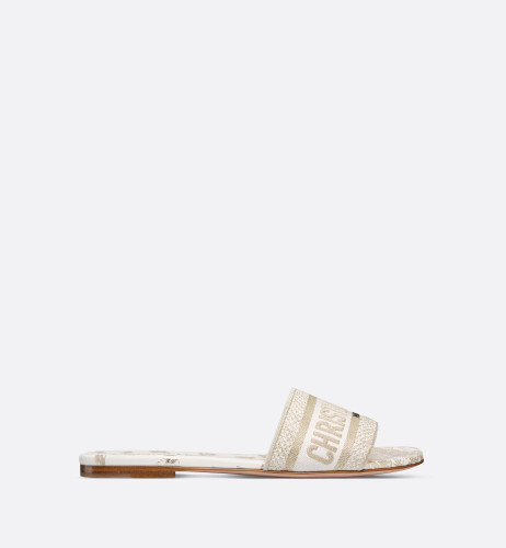 DIOR Mule Dway  white and gold