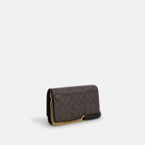 COACH Flap Clutch Crossbody In Signature Canvas