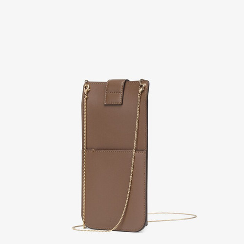 FENDI Phone Pouch Brown leather pouch