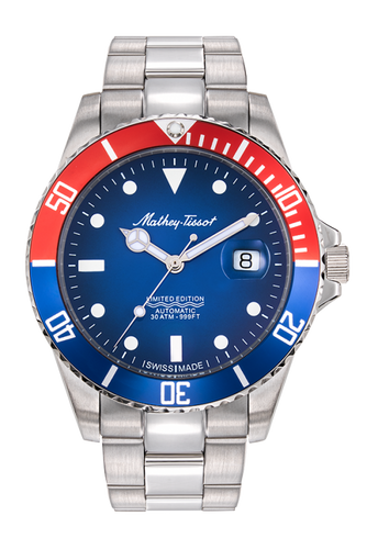 TISSOT  Mathy Vintage Jumbo Blue Dial Pepsi Bezel Men's Watch