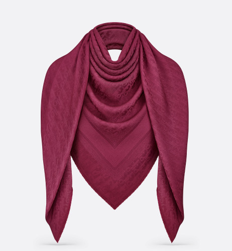 DIOR Oblique Shawl - Burgundy