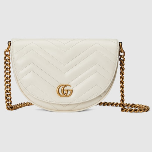 GUCCI Mini Quilted Gg Marmont Bag With Chain