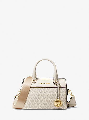MICHAEL KORS  Travel Extra-Small Logo And Faux Leather Duffle Crossbody Bag