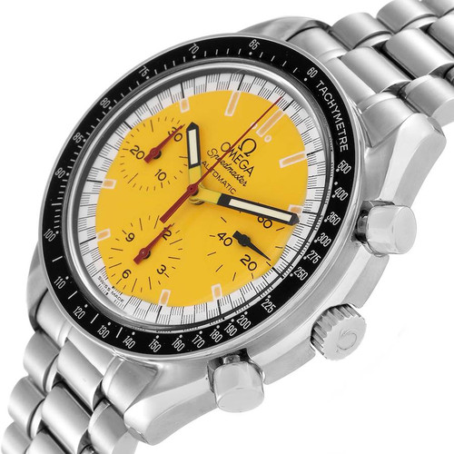 OMEGA Speedmaster Schumacher Yellow Dial Automatic Steel Mens Watch 3510.12.00