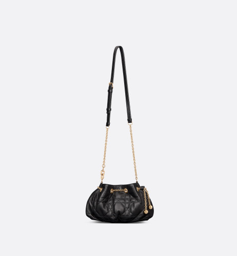 DIOR Ammi Small Black Supple Macrocannage Lambskin Bag