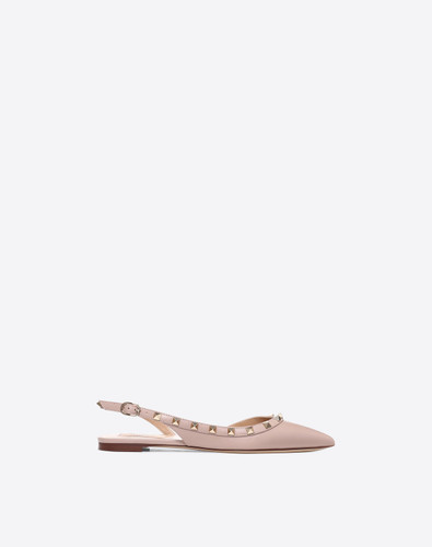 VALENTINO  Rockstud Ballerina  Shoes  - Poudre