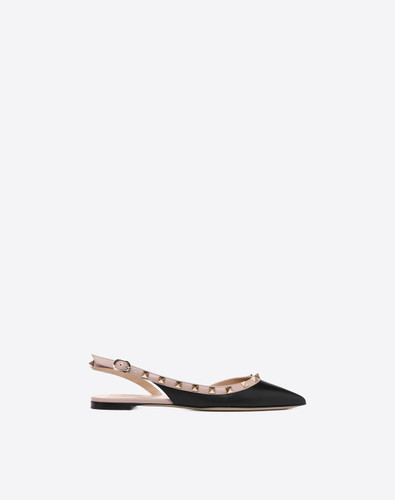 VALENTINO  Rockstud Ballerina  Shoes - Nero/poudre