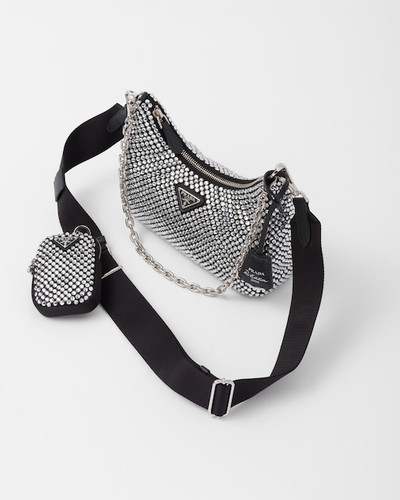 PRADA Re-Edition 2005 satin bag with crystals